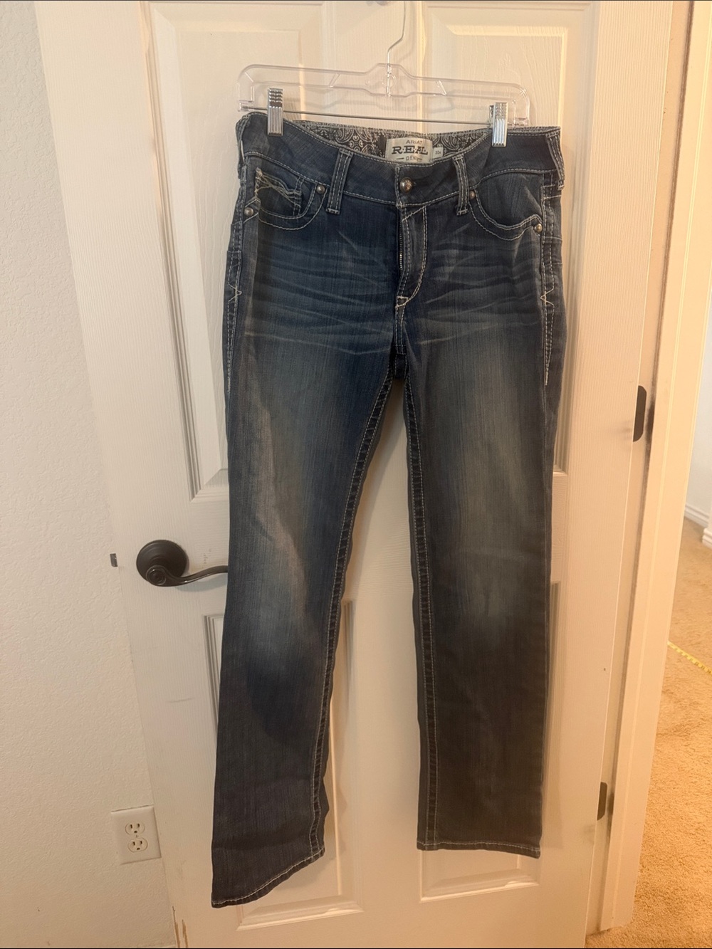 Ariat Women's Straight Leg Jeans in Faded Dark Blue